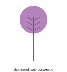 cartoon geometric tree nature spring concept