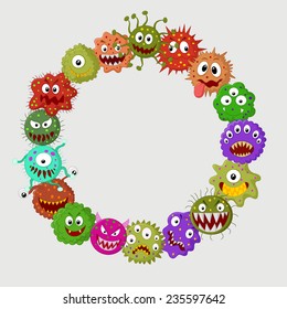 Cartoon germ colony