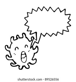 cartoon germ shouting