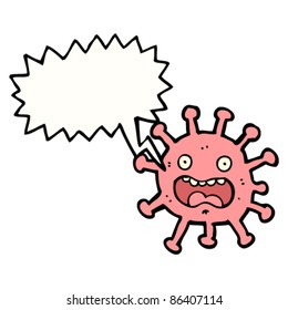 cartoon germ with speech bubble