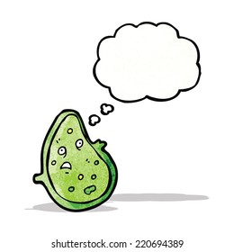 cartoon germ with thought bubble