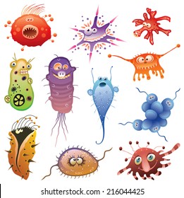 Cartoon germs or monsters