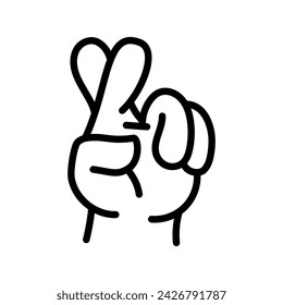Cartoon gesture line icons set. Character hand. Vector isolated element. Editable stroke.