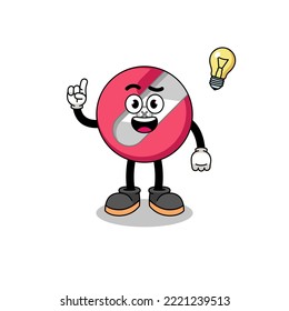 cartoon with get an idea pose pencil sharpener