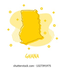 Cartoon Ghana Map