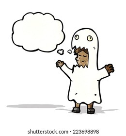 disfraz fantasma de caricatura