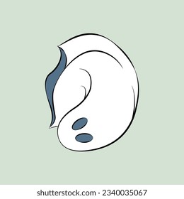 Cartoon ghost. Halloween ghost Boo. Characters for kids. Funny ghost. Vector illustration.