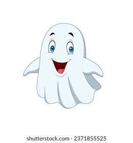 cartoon ghost for halloween icon 