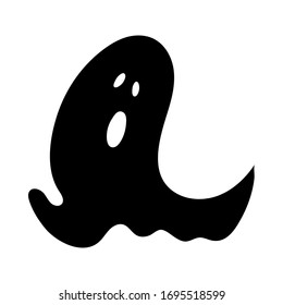 Fantasma de caricaturas sobre fondo blanco para crear diseños de Halloween. Ilustración vectorial.