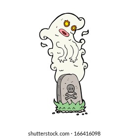 cartoon ghost rising from grave