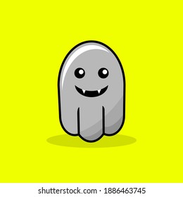 cartoon ghost shaped cute illustration. vector illustration