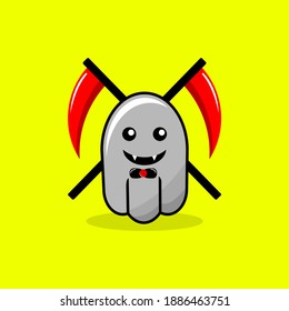 cartoon ghost shaped cute illustration. vector illustration