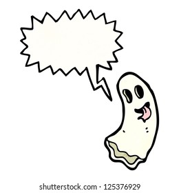 cartoon ghost shrieking