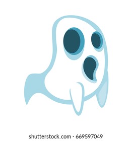 Cartoon ghost, side-view 