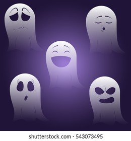 Cartoon Ghosts Emotion background