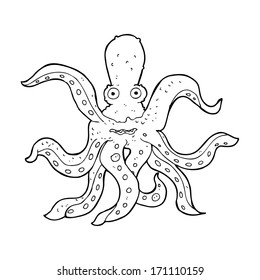 cartoon giant octopus