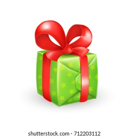 Cartoon Gift Box With Bow