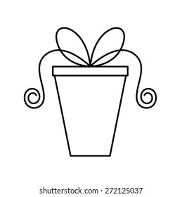 Cartoon Gift Box Stroke Clipart