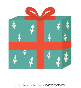 Cartoon gift box vector illustration, mystery box clip art image, presents clipart in flat design style illustration