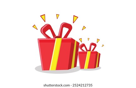 Cartoon gift box vector illustration. Suitable for welcoming special moments and sharing precious happiness. gift box icon