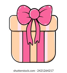 Cartoon gift box vector isolated