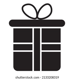 Cartoon gift. Holiday, birthday. Gift box icon. Holiday xmas decoration. Vector illustration. stock image.