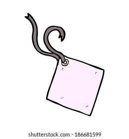 etiqueta de regalo de dibujos animados