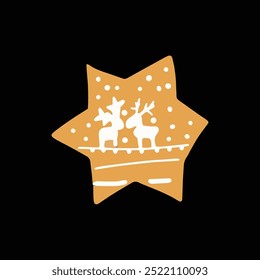 cartoon ginger bread cookies design element