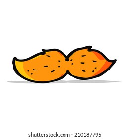 ginger mustache de dibujos animados