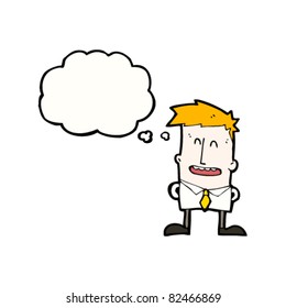cartoon ginger office boy