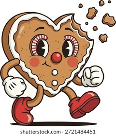 Cartoon Gingerbread Man Running design