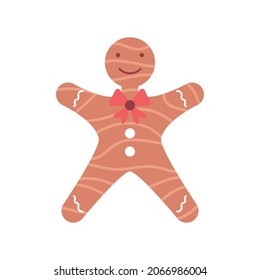 caricatura icono del vector man gingerbread