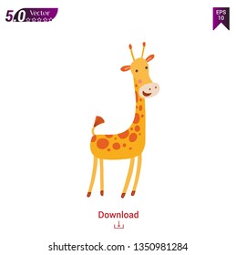 Cartoon giraffe animal vector