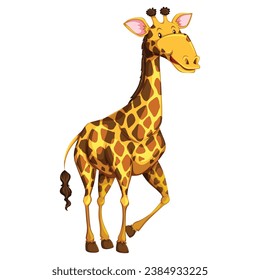 Cartoon Giraffe Animal vector Illustration. 