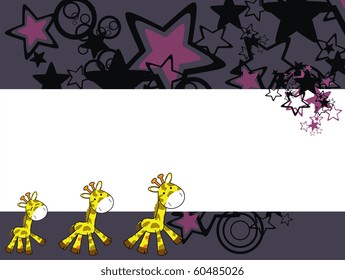 cartoon giraffe background in vector format very easy to edit