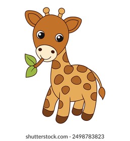 A cartoon giraffe character vector illustration