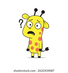 Cartoon Giraffe Characters with Cute and Funny Facial Expressions