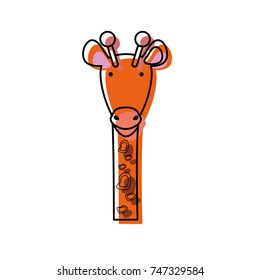 cartoon giraffe icon