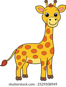 cartoon Giraffe icon vector art Illustration image design