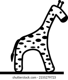 Cartoon. Giraffe icon vector illustration