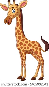 Cartoon giraffe isolated on white background