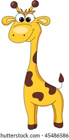 Cartoon giraffe isolated on white