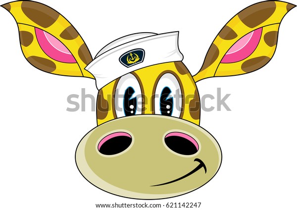 Cartoon Giraffe Navy Sailor Stock Vector (Royalty Free) 621142247 ...