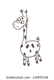 Cartoon giraffe sketch
