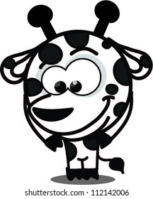 Cartoon giraffe , vector