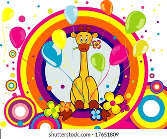 cartoon giraffe vector