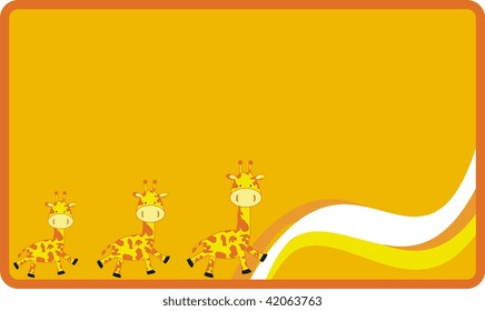 cartoon giraffe in vector format