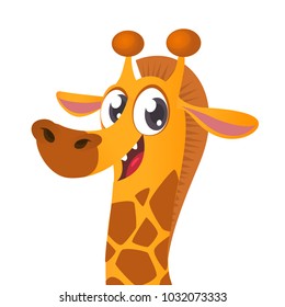Cartoon giraffe. Vector giraffe illustration