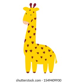 
cartoon giraffe vector illustration isolated