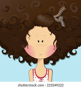 Curly Hair Cartoon Images Stock Photos Vectors Shutterstock